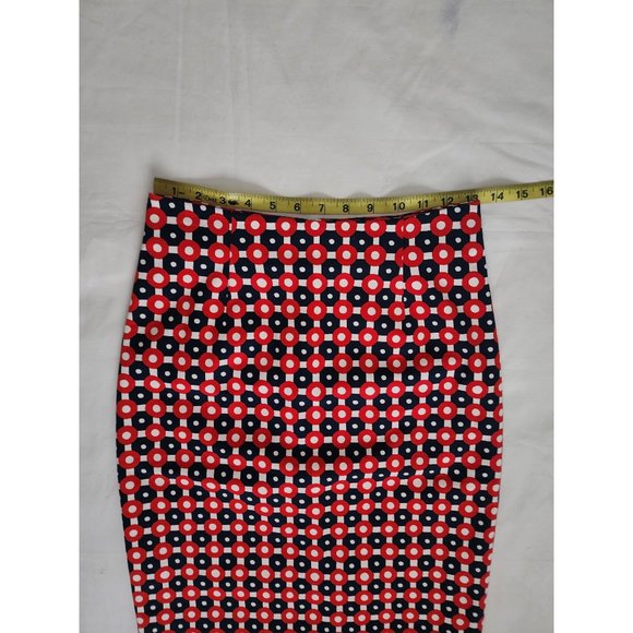 Boden Women's Petite Geometric Print Richmond Pencil Skirt Red/Multi Size 4P - Picture 14 of 16